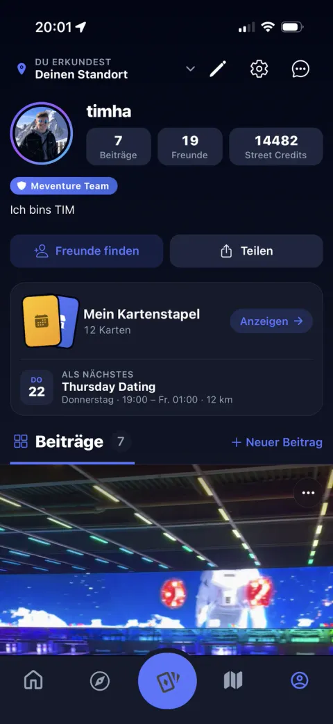 Nutzerprofil mit Street-Credits